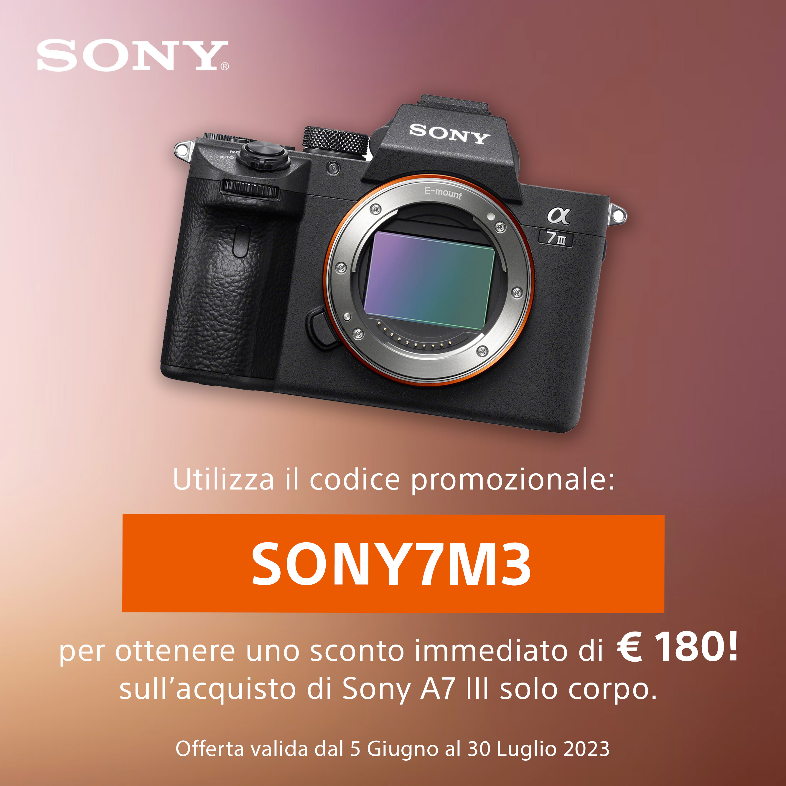 Sony Codice Sconto A7 III - Body
